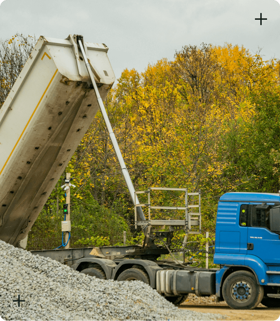 Construction site with crane